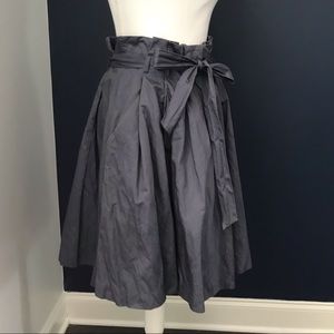 Crinkle Paper Bag High Waisted Skirt